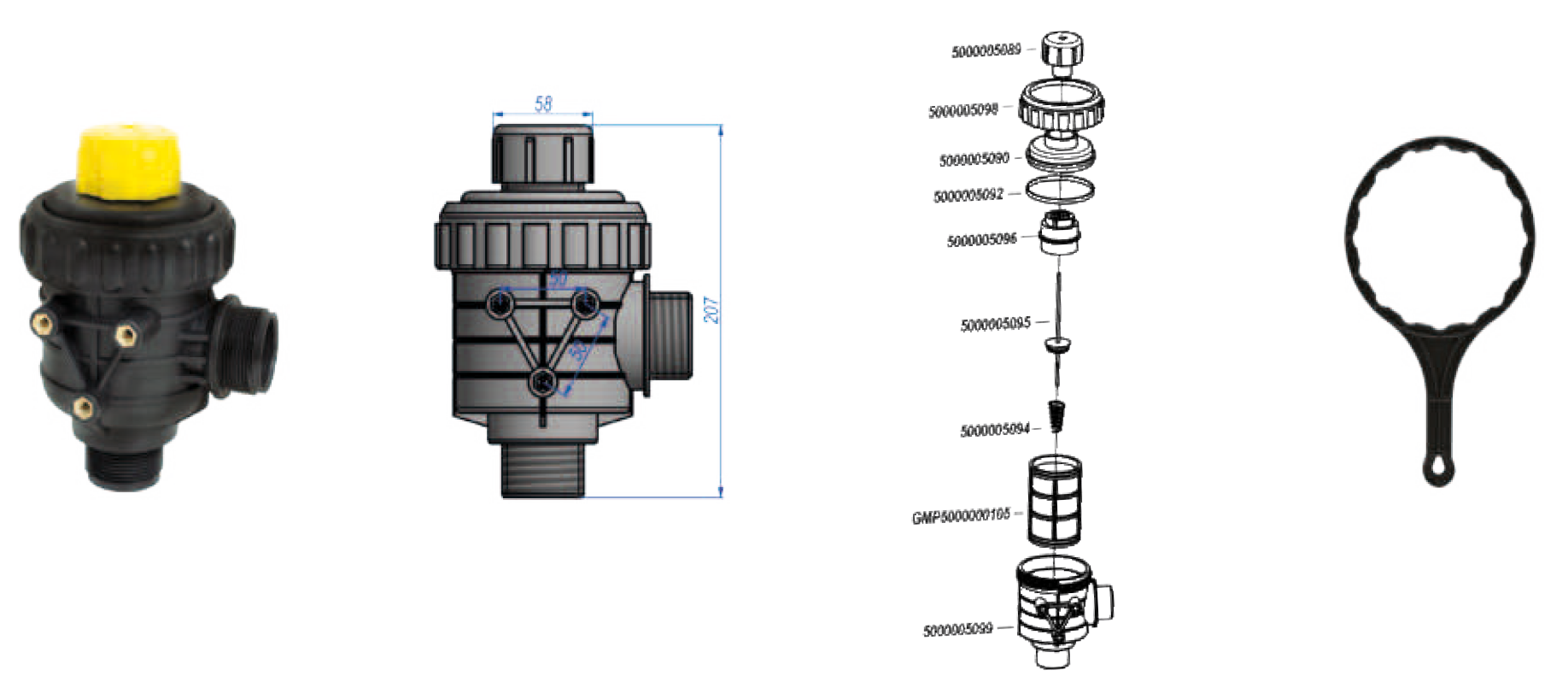 120 lik Filtre Çekvalfli Takımı